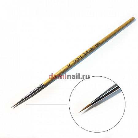 Кисть для дизайна деревянная ручка OPI №2