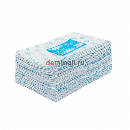 Салфетки для маникюра 100шт в упаковке 20*30см голубые WhiteLine