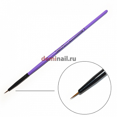 Кисть для дизайна средний ворс фиолетовая ручка SimplyNails №2