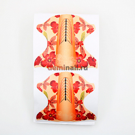 Формы оранжевые с цветочками 20 шт в упаковке