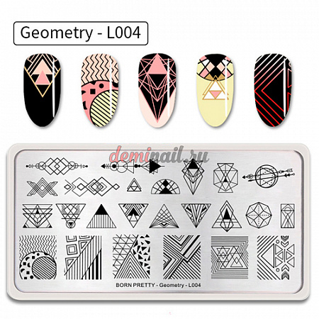 Пластина для стемпинга BornPretty Geometry L004