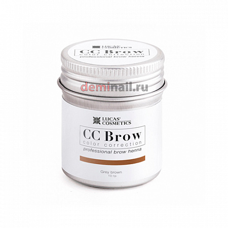 Хна для бровей CC Brow (grey brown) в баночке (серо-коричневый), 10 гр