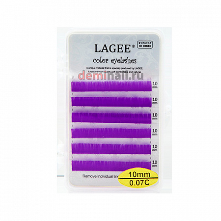 Цветные ресницы Lagee 0,1мм, изгиб D