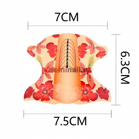 Формы оранжевые с цветочками 100 шт в упаковке ZT-04