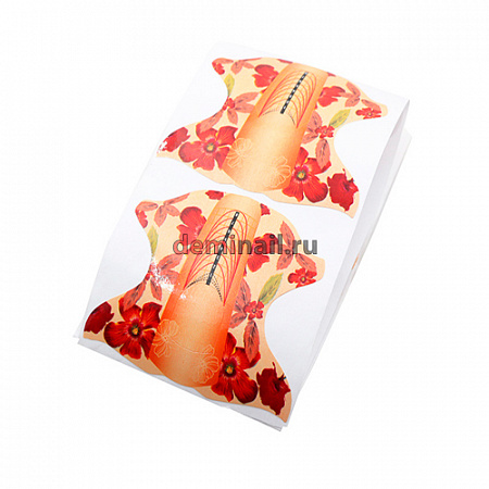 Формы оранжевые с цветочками 20 шт в упаковке