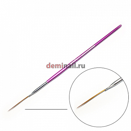 Кисть для дизайна длинный ворс фиолетовая ручка SimplyNails